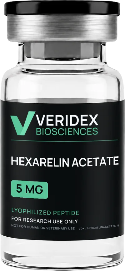Hexarelin Acetate — Ghrelin Receptor Agonist research vial — Veridex Biosciences